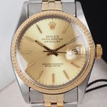 Rolex Datejust 36 16013 (1984) - Champagne wijzerplaat 36mm Goud/Staal (7/8)