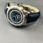 Patek Philippe World Time Chronograph 5930G-010 (2017) - Blue dial 40 mm White Gold case (3/7)