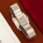 Cartier Santos 2961 (Unknown (random serial)) - White dial 29 mm Gold/Steel case (7/8)