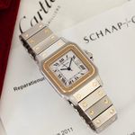 Cartier Santos 2961 (Unknown (random serial)) - White dial 29 mm Gold/Steel case (2/8)