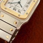 Cartier Santos 2961 (Unknown (random serial)) - White dial 29 mm Gold/Steel case (8/8)