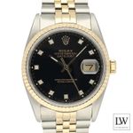 Rolex Datejust 36 16233 (1991) - Black dial 36 mm Gold/Steel case (2/8)