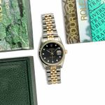 Rolex Datejust 36 16233 (1991) - Black dial 36 mm Gold/Steel case (8/8)