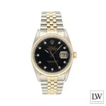 Rolex Datejust 36 16233 (1991) - Black dial 36 mm Gold/Steel case (3/8)