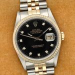 Rolex Datejust 36 16233 (1991) - Black dial 36 mm Gold/Steel case (1/8)