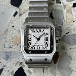 Cartier Santos Galbée W20098D6 (2016) - White dial 32 mm Steel case (3/8)