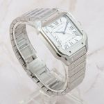 Cartier Santos IN STOCK Unworn 07/2025 STICKERED Medium “WHITE" - (4/8)