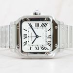 Cartier Santos IN STOCK Unworn 07/2025 STICKERED Medium “WHITE" - (5/8)