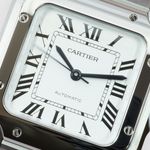 Cartier Santos IN STOCK Unworn 07/2025 STICKERED Medium “WHITE" - (3/8)