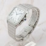 Cartier Santos IN STOCK Unworn 07/2025 STICKERED Medium “WHITE" - (2/8)