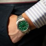 Rolex Oyster Perpetual 41 124300 (2023) - Green dial 41 mm Steel case (1/8)