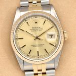 Rolex Datejust 36 16233 (2000) - Champagne dial 36 mm Gold/Steel case (1/8)