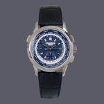 Patek Philippe World Time Chronograph 5930G-001 (2021) - Blauw wijzerplaat 40mm Witgoud (1/1)