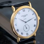 Patek Philippe Calatrava 3919J (1986) - Wit wijzerplaat 33mm Geelgoud (6/8)