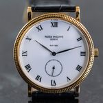 Patek Philippe Calatrava 3919J (1986) - Wit wijzerplaat 33mm Geelgoud (5/8)