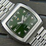 Enicar Vintage 70's vintage watch mens Enicar DDS 240 automatic AR 167 green dial rare 39mm - (1/8)