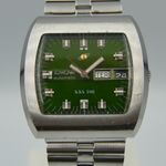 Enicar Vintage 70's vintage watch mens Enicar DDS 240 automatic AR 167 green dial rare 39mm - (3/8)