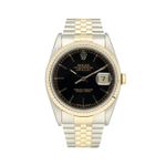 Rolex Datejust 36 16233 (1994) - Black dial 36 mm Gold/Steel case (2/8)