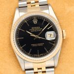 Rolex Datejust 36 16233 (1994) - Black dial 36 mm Gold/Steel case (1/8)