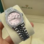 Rolex Datejust 36 126284RBR (2024) - Roze wijzerplaat 36mm Staal (5/8)