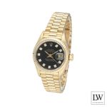 Rolex Lady-Datejust 69178 (1991) - Zwart wijzerplaat 26mm Geelgoud (3/8)