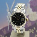 Rolex Datejust 36 16013 (1980) - Black dial 36 mm Gold/Steel case (8/8)