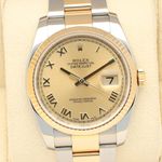 Rolex Datejust 36 116233 (2015) - Champagne wijzerplaat 36mm Goud/Staal (1/8)