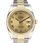 Rolex Datejust 36 116233 (2015) - Champagne wijzerplaat 36mm Goud/Staal (2/8)