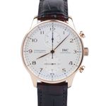 IWC Portuguese Chronograph IW371611 (2022) - Silver dial 41 mm Red Gold case (1/1)