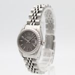 Rolex Oyster Perpetual Lady Date 69240 (1990) - Grijs wijzerplaat 26mm Staal (4/8)