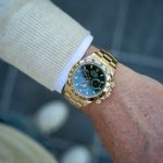 Rolex Daytona 116508 (2019) - Green dial 40 mm Yellow Gold case (2/8)