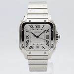 Cartier Santos WSSA0009 (2018) - Wit wijzerplaat 40mm Staal (1/8)