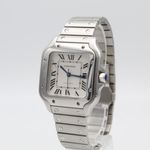 Cartier Santos WSSA0029 (2020) - Zilver wijzerplaat 35mm Staal (3/8)