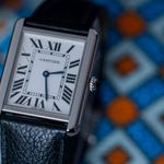 Cartier Tank Solo WSTA0028 (2021) - Geel wijzerplaat 35mm Staal (6/7)
