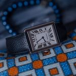 Cartier Tank Solo WSTA0028 (2021) - Geel wijzerplaat 35mm Staal (2/7)