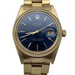 Rolex Oyster Perpetual Date 15038 (Onbekend (willekeurig serienummer)) - Blauw wijzerplaat 34mm Geelgoud (1/1)