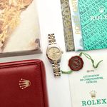Rolex Lady-Datejust 69173 (1997) - Champagne wijzerplaat 26mm Goud/Staal (8/8)