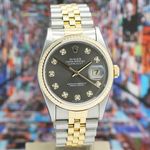 Rolex Datejust 36 16233 (1997) - Grijs wijzerplaat 36mm Goud/Staal (7/8)