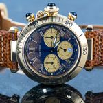 Cartier Pasha 30009 (1993) - Blue dial 38 mm Yellow Gold case (2/8)