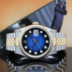 Rolex Datejust 36 16233 (1998) - Blue dial 36 mm Gold/Steel case (1/8)