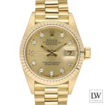 Rolex Lady-Datejust 69178 (1985) - Champagne dial 26 mm Yellow Gold case (1/8)