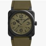 Bell & Ross BR 03 BR03A-MIL-CE/SRB (2024) - Green dial 41 mm Ceramic case (1/1)