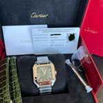 Cartier Santos WSSA0061 (2025) - Green dial 35 mm Steel case (1/4)