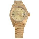 Rolex Lady-Datejust 69178 (Unknown (random serial)) - Champagne dial 26 mm Yellow Gold case (2/7)