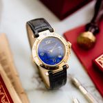Cartier Pasha 1023 (1990) - Blue dial 38 mm Yellow Gold case (4/6)