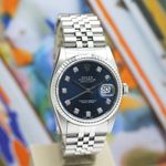 Rolex Datejust 36 16234 (1998) - Blue dial 36 mm Steel case (7/8)