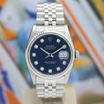 Rolex Datejust 36 16234 (1998) - Blue dial 36 mm Steel case (4/8)