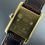 Cartier Tank Vermeil Tank (1990) - Brown dial 20 mm Gold/Steel case (3/8)