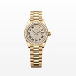 Rolex Lady-Datejust 279138RBR (2024) - Zilver wijzerplaat 28mm Geelgoud (1/1)