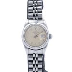 Rolex Oyster Perpetual Lady Date 6919 (1990) - Silver dial 26 mm Steel case (1/7)